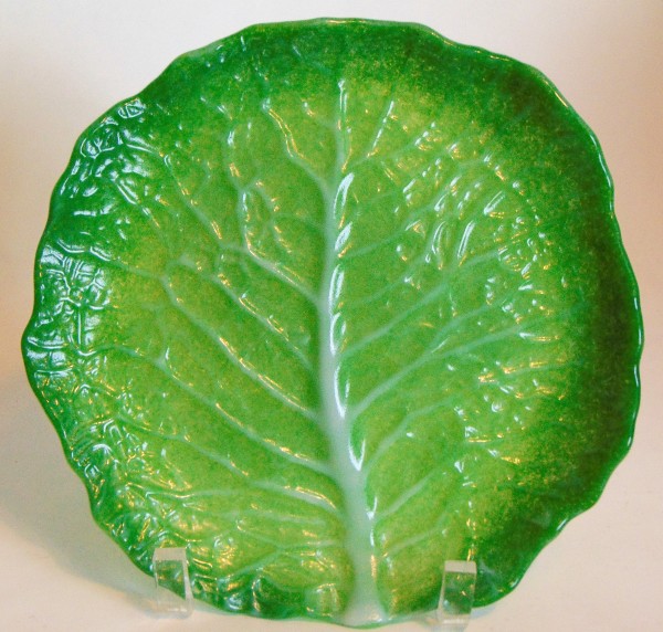 Cabbage Leaf Plate by Kathy Kollenburn