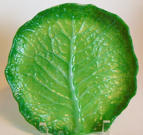 Cabbage Leaf Plate by Kathy Kollenburn