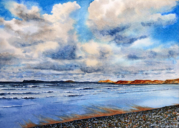 A fine day at Newgale by Barry Woodman