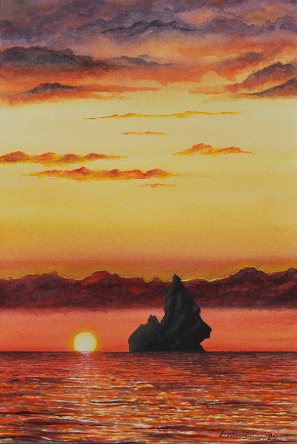 Church Rock Sunset by Barry Woodman