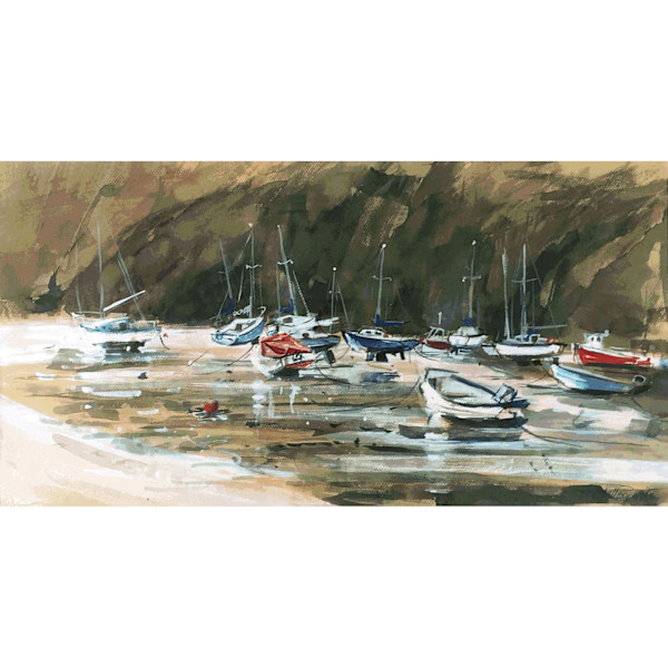 Boats in Solva harbour by Lia Pellegrini