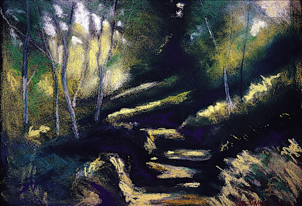 Evening Light Nine Wells by Peter Daniels