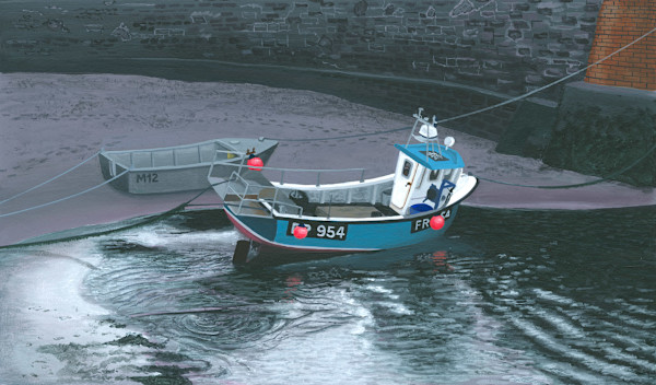 Fishing Boat at Porthgain Harbour by Steven Roe, Image 1.