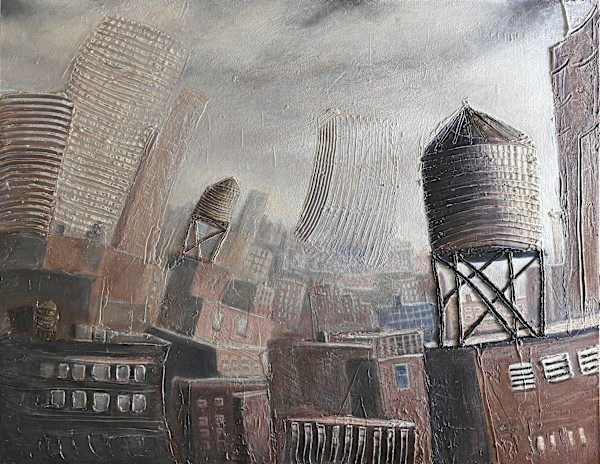 Woven Sky, Bending Towers by Sandra M.  Mucha, Image 1.