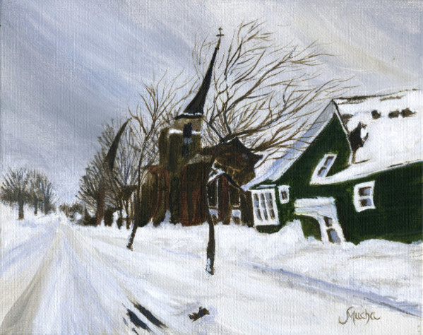 Country Churches in Winter by Artist: Sandra Mucha