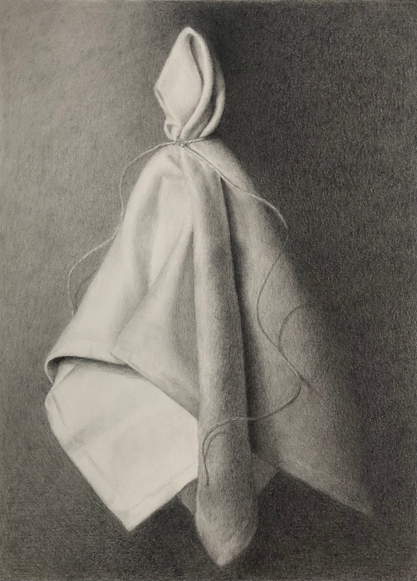 Napkin in Graphite by Amy Mills, Image 1.