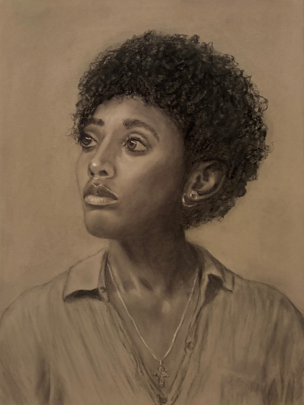 Charcoal Portrait by Amy Mills, Image 1.