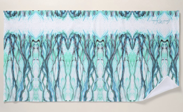 "Entwined in the Line" -Beach Towel by Laura McClanahan