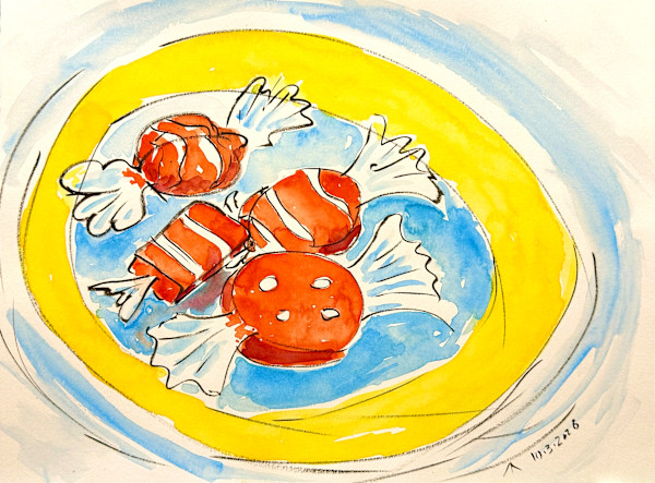 Four Glass Sweets by Martin Briggs, Image 1.