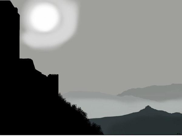 Morning Mist, Parador, Jaen by Martin Briggs