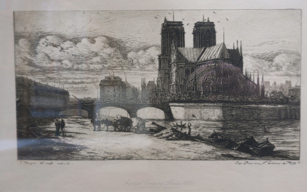 Etchings of Paris: L'Abside de Norte Dame de Paris by Charles Meryon, Image 1.