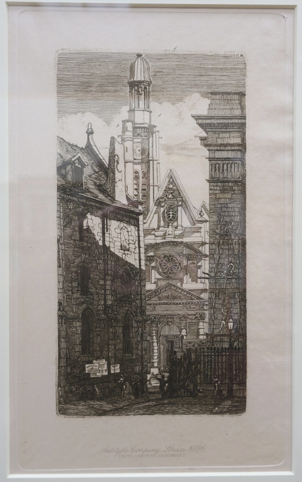 Etchings of Paris: St. Etienne-du-Mont by Charles Meryon, Image 1.