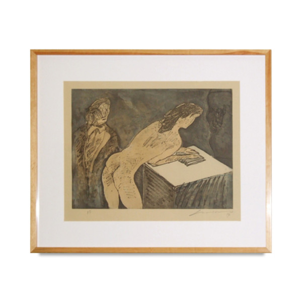 Autorretrato con la lectora by José Luis Cuevas, Image 1.