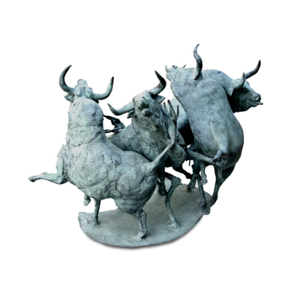 Toros inquietos verdes by Heriberto Juárez, Image 1.