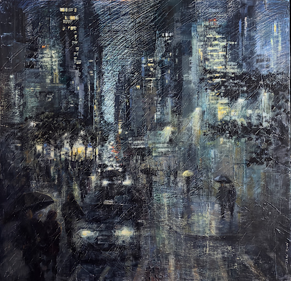 City in the Rain 2 by Katie Metz