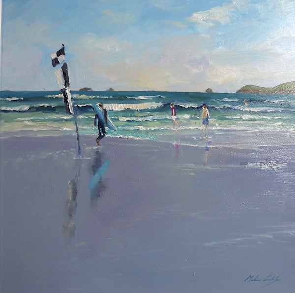 Blue Surf Board, Constantine Bay by Melanie Cambridge, Image 1.