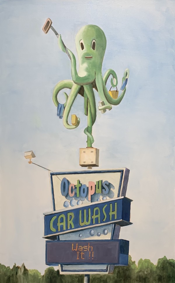 Octopus Car Wash by Bradley Leslie Art