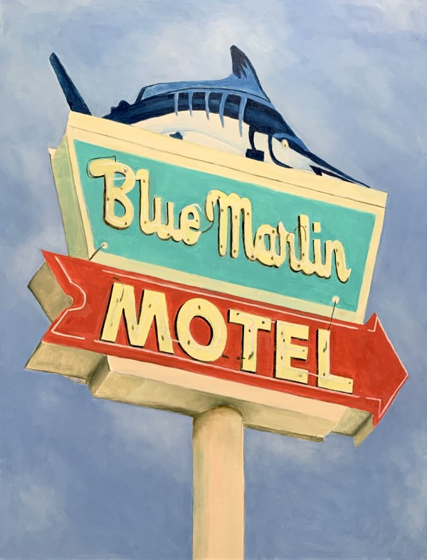 Blue Marlin Motel by Bradley Leslie Art