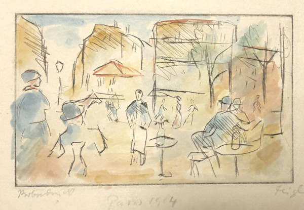Cafe in Paris (Kavárna v Paříži) by Bedřich (Fridrich) Feigl, Image 1.