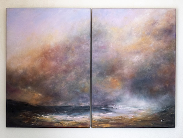 Smoke on the water (diptych) by Anneke Potgieter, Image 1.