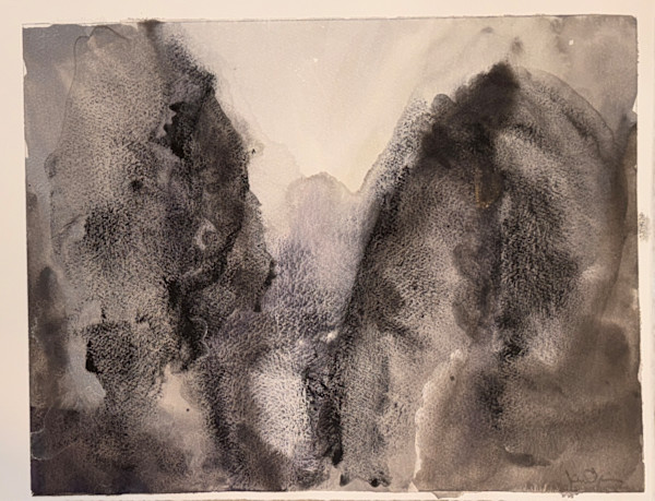Whispering Shadows"" Watercolor 10.5 x 13.5” by Ken Opin, Image 1.