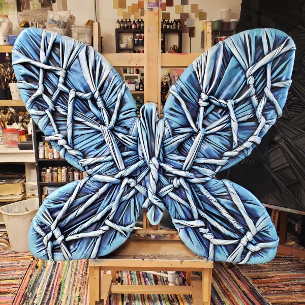 “Blue Butterfly” Entangled Series by Juju Bartush, Artbyjuju by Juju Bartush