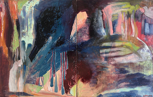 Winter By The Lake (Diptych) by Rebecca Silvers, Image 1.