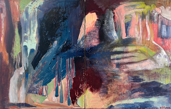 Winter By The Lake (Diptych) by Rebecca Silvers, Image 1.