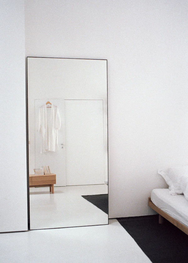 Steel Frame Mirror Large by Bautier, Image 1.