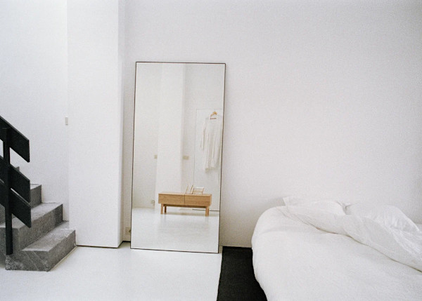 Steel Frame Mirror Large by Bautier, Image 1.