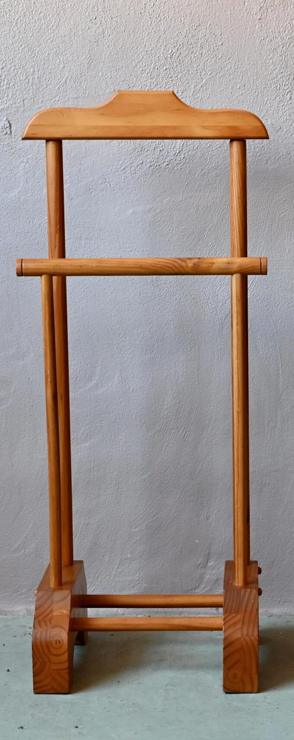 Vintage Brutalist Pine Valet, Image 1.