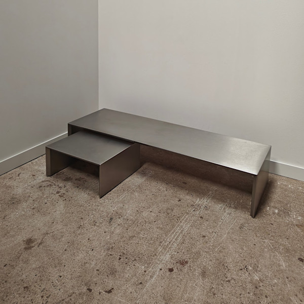 1990s Inox Coffee Table, Image 1.