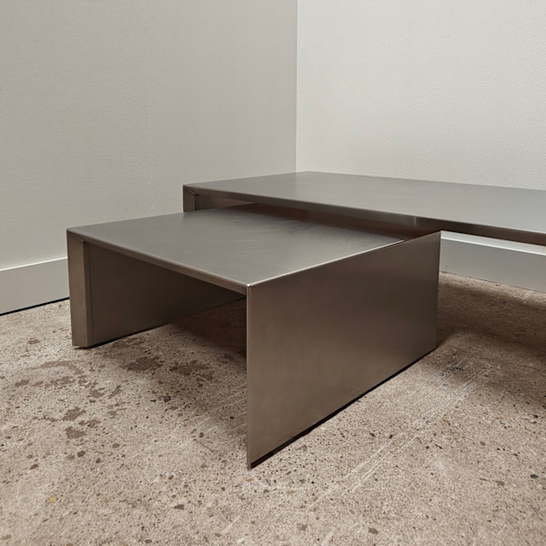 1990s Inox Coffee Table, Image 1.