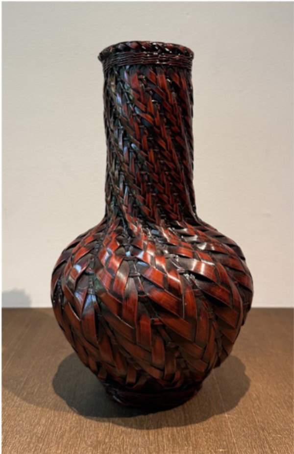 Ikebana Hand Woven Vase, Image 1.