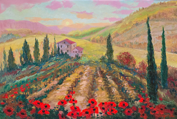 Tuscany in the Mist by Schaefer/Miles Fine Art Inc. Kevin D. Miles & Wendy Sue Schaefer-Miles, Image 1.