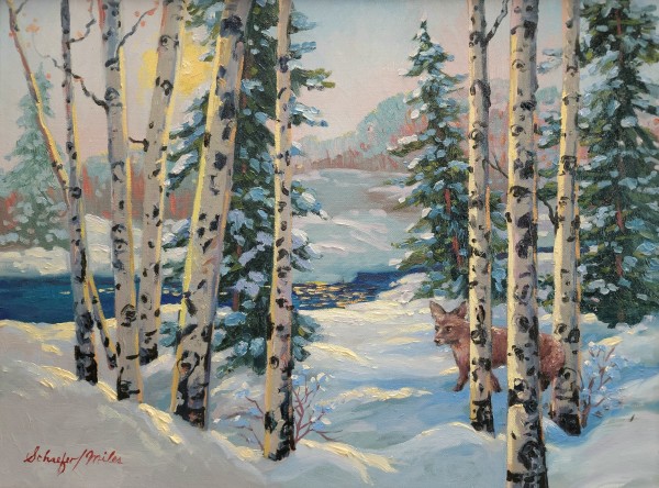 Morning Winter Fox by Schaefer/Miles Fine Art Inc. Kevin D. Miles & Wendy Sue Schaefer-Miles