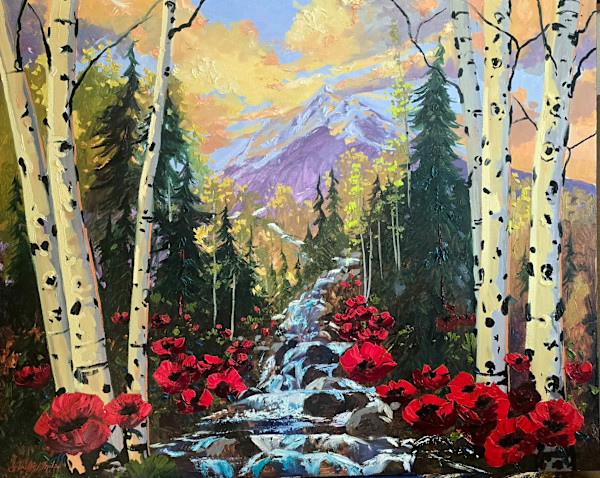 Poppies Flow Through It by Schaefer/Miles Fine Art Inc. Kevin D. Miles & Wendy Sue Schaefer-Miles