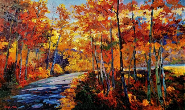 Autumn's Brilliant Glow by Schaefer/Miles Fine Art Inc. Kevin D. Miles & Wendy Sue Schaefer-Miles