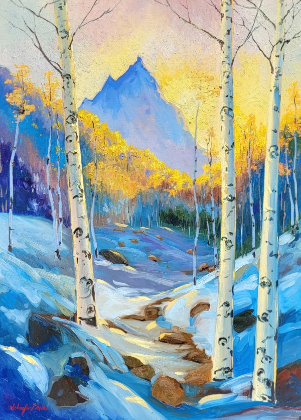 Sunshine and Snowfall by Schaefer/Miles Fine Art Inc. Kevin D. Miles & Wendy Sue Schaefer-Miles
