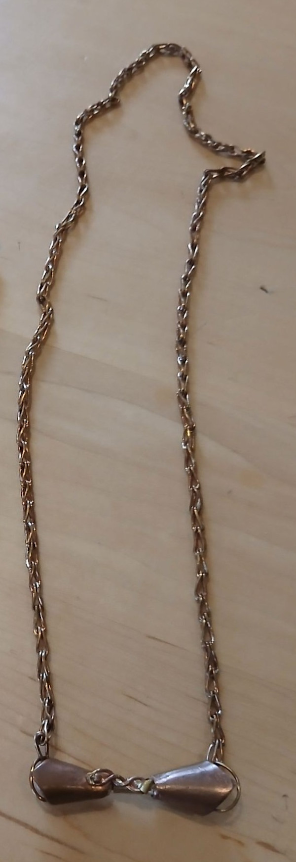 Bronze hand fabricated chain and clasp by Kaspar Brugger, Image 1.