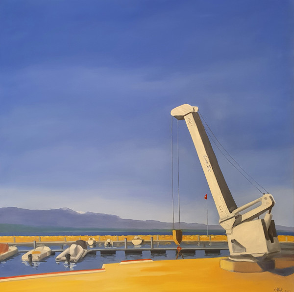 Le grue du chantier naval de Corsier-Port by Gaëlle Mot, Image 1.