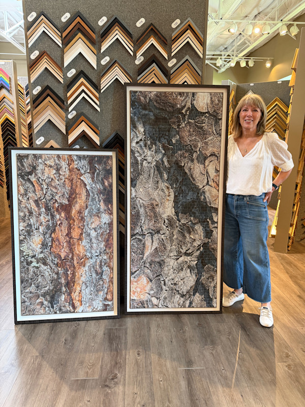 Two commissioned Bark pieces by Christine Guernsey, Image 1.