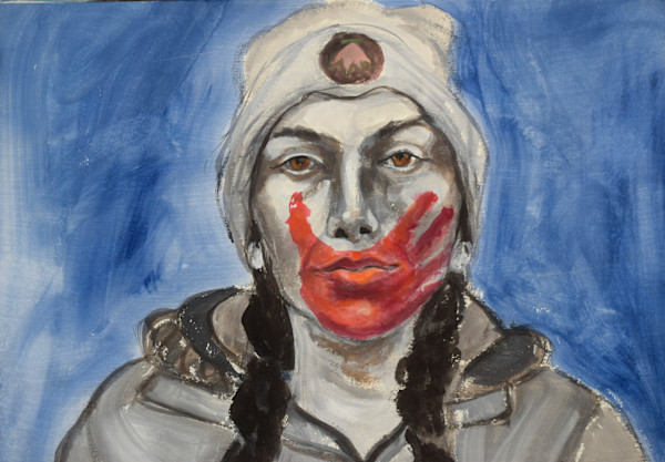 Works on Paper/  Red Hand by Dierdra Michelle, Image 1.