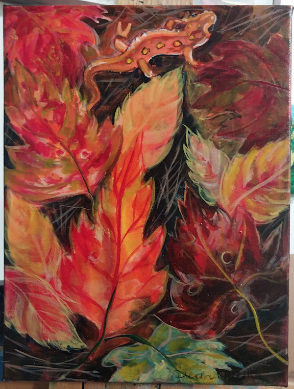 Autumn Leaves with Newt by Dierdra Michelle, Image 12.