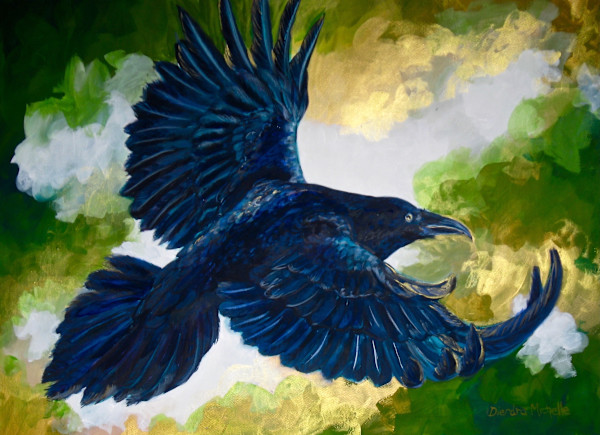 Works on Paper/ Golden Raven by Dierdra Michelle, Image 1.