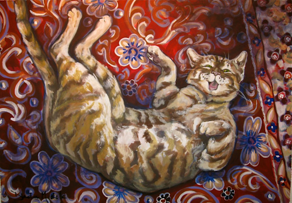 Works on Paper/Happy Cat by Dierdra Michelle, Image 1.