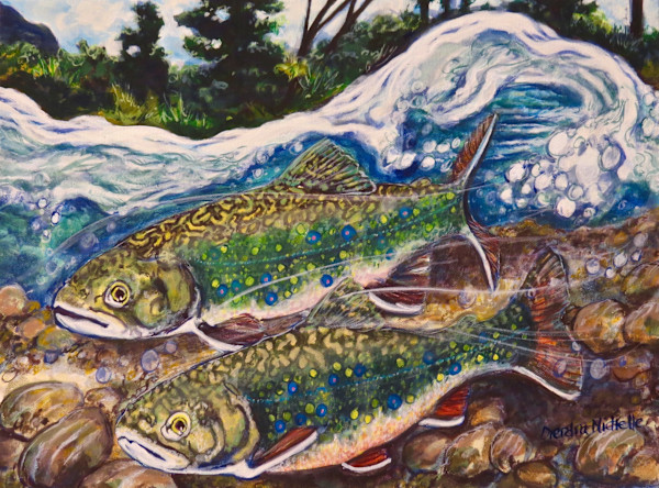 River Flow Series/ Brook Trout 2 by Dierdra Michelle, Image 1.