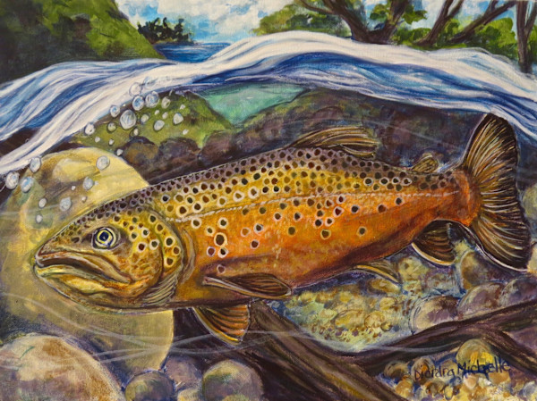 River Flow Series/ Brown Trout by Dierdra Michelle, Image 1.