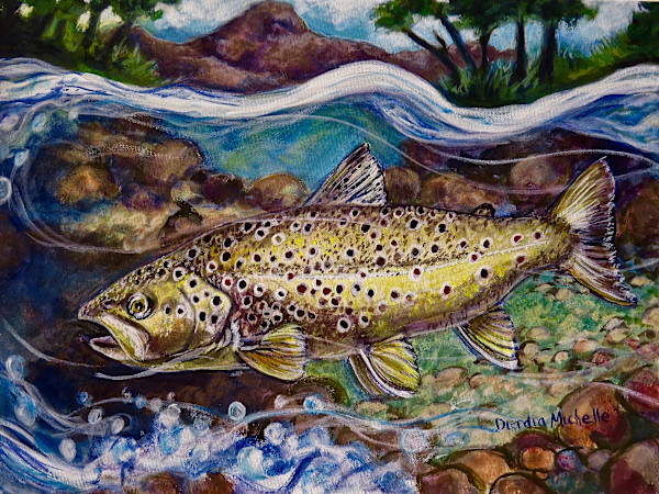 River Flow Series/ Brown Trout 2 by Dierdra Michelle, Image 1.