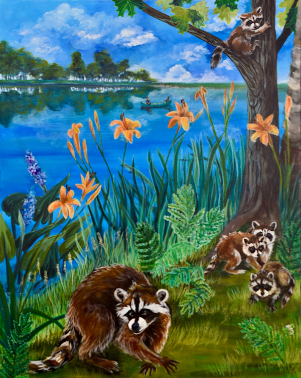Take Me to the River, Raccoon by Dierdra Michelle, Image 1.